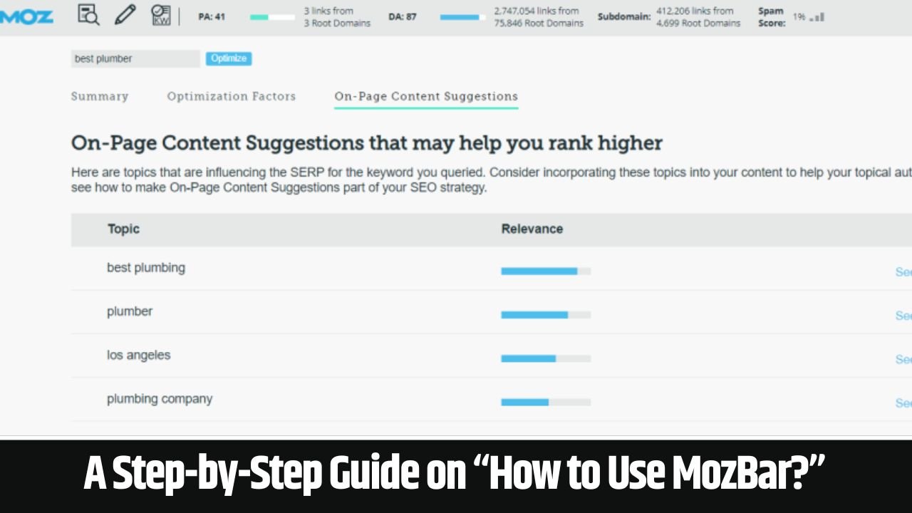A Step-by-Step Guide on “How to Use MozBar?”