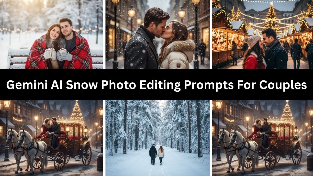 Gemini AI Snow Photo Editing Prompts For Couples