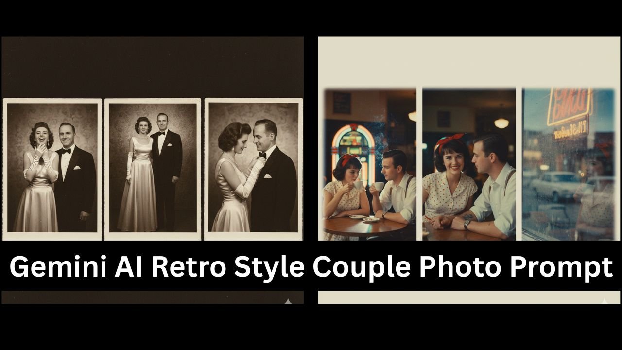 Gemini AI Retro Style Couple Photo Prompt